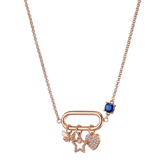 Charming Clip rose-gold necklace