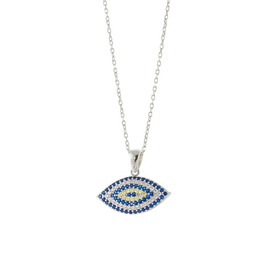 Elegant rolo chain and eye pendant