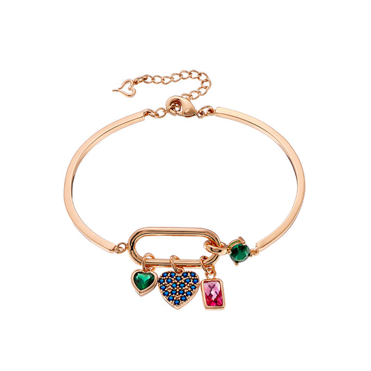 Charming Clip Bracelet with heart charms