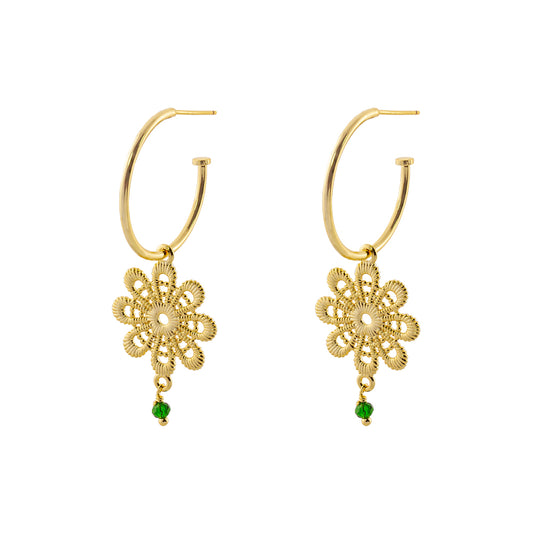 Crochet Gold Hoop earrings