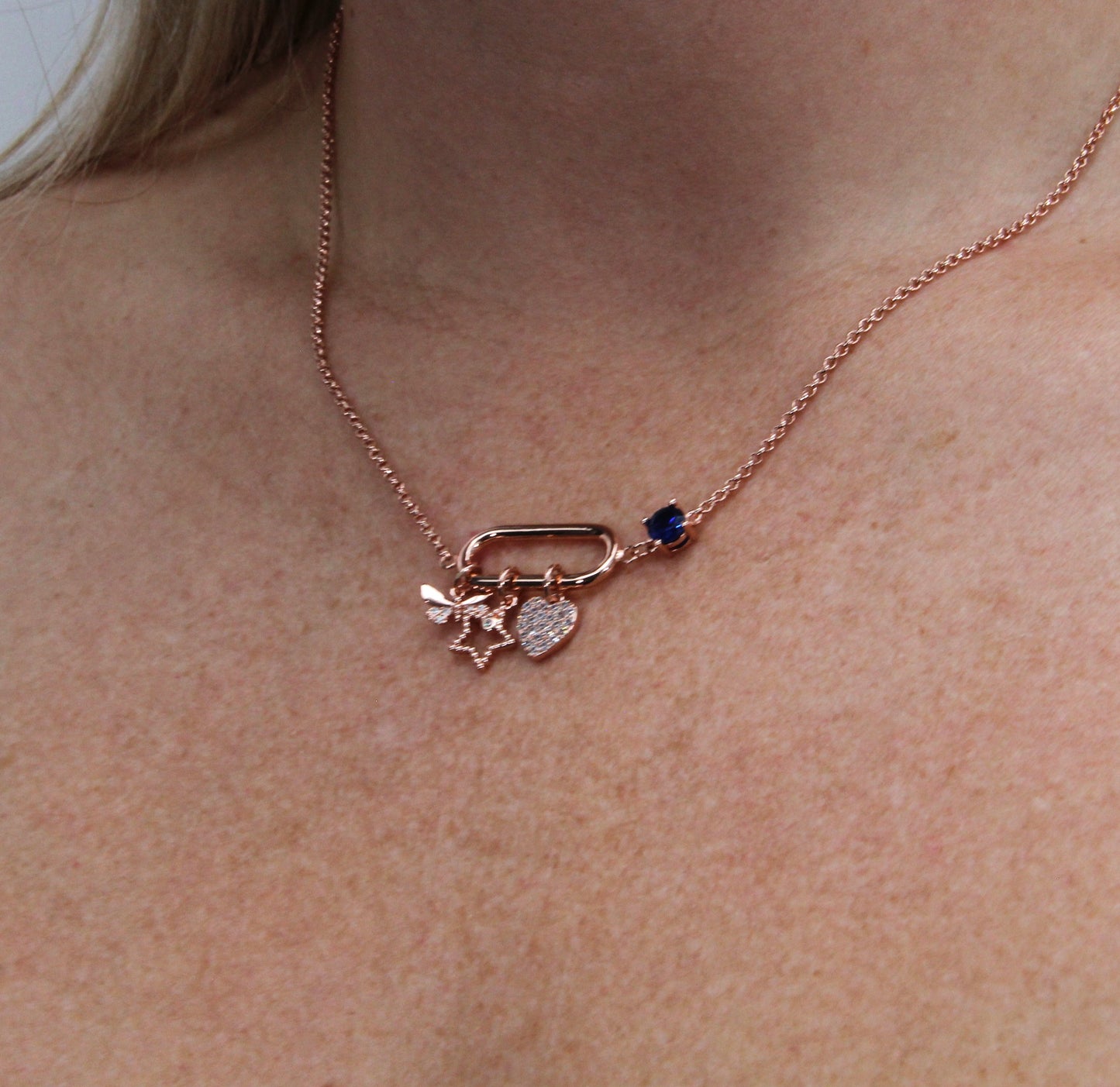 Charming Clip rose-gold necklace