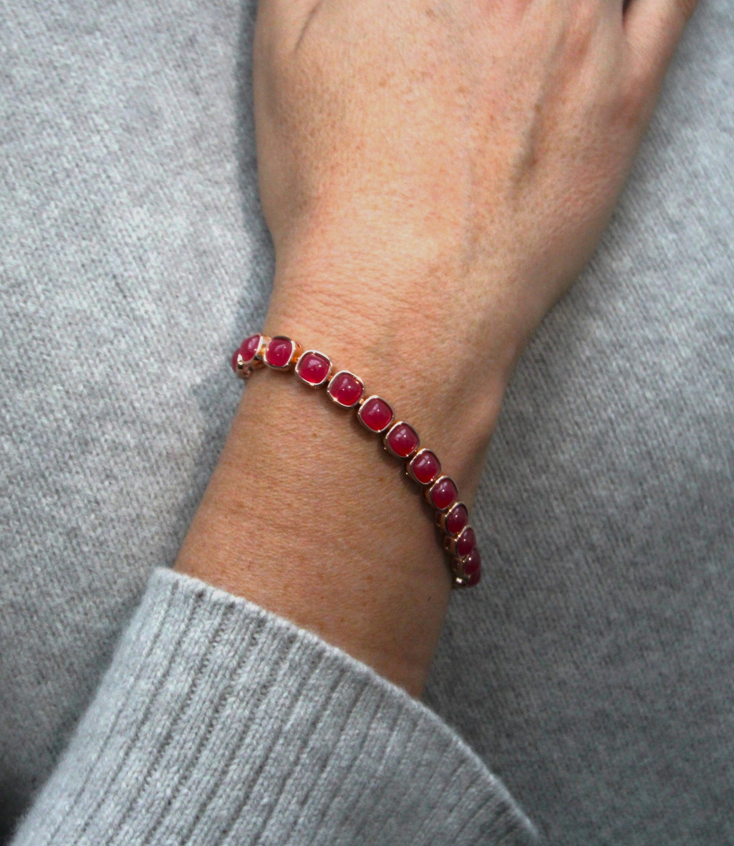 Darling fuchsia crystal bracelet