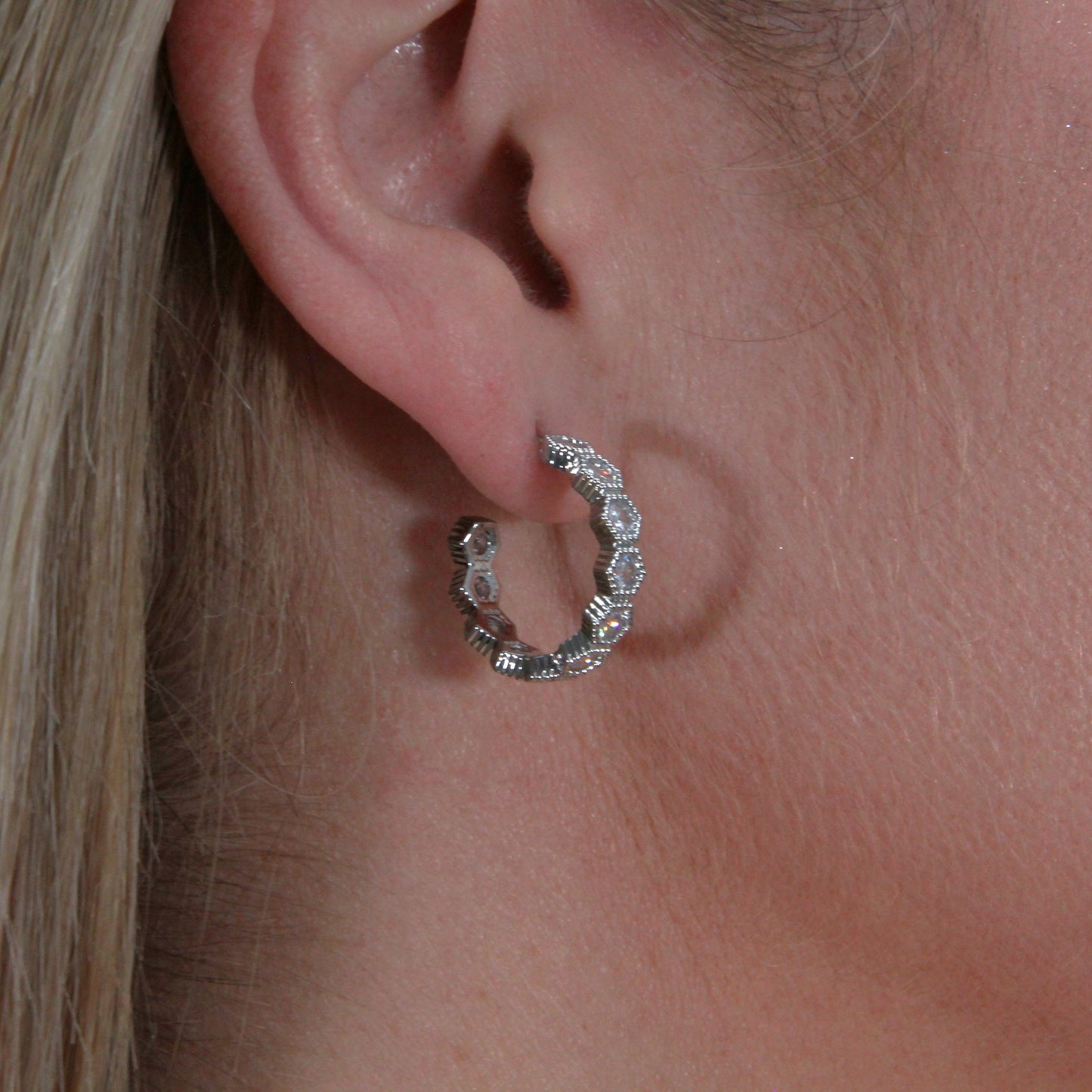 Harmony silver hoop earrings