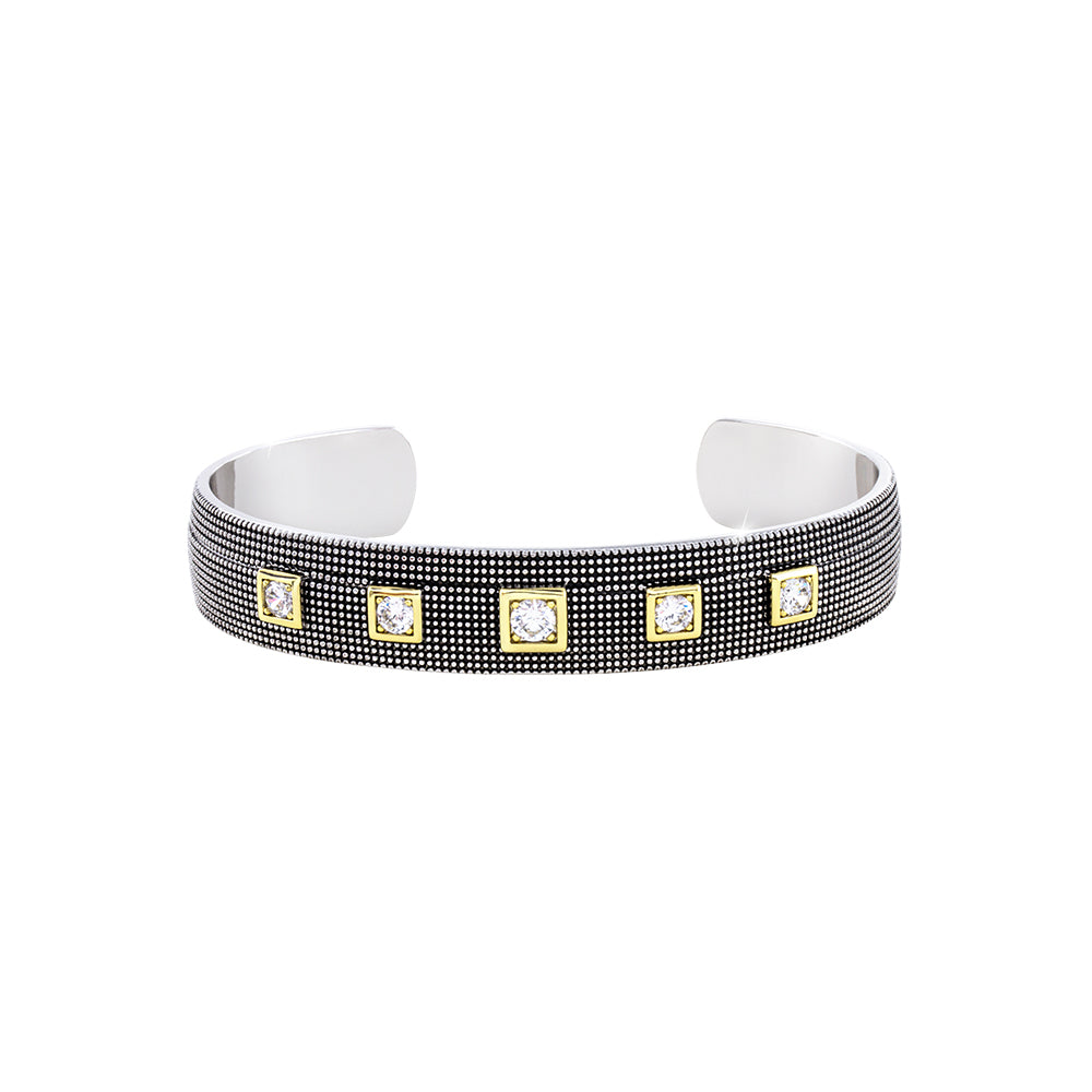 Natrix black/gold bracelet (oxidised)